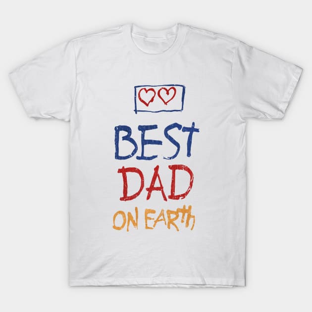 80S Best Dad On Earth Father'S Day T-Shirt by RASRAP